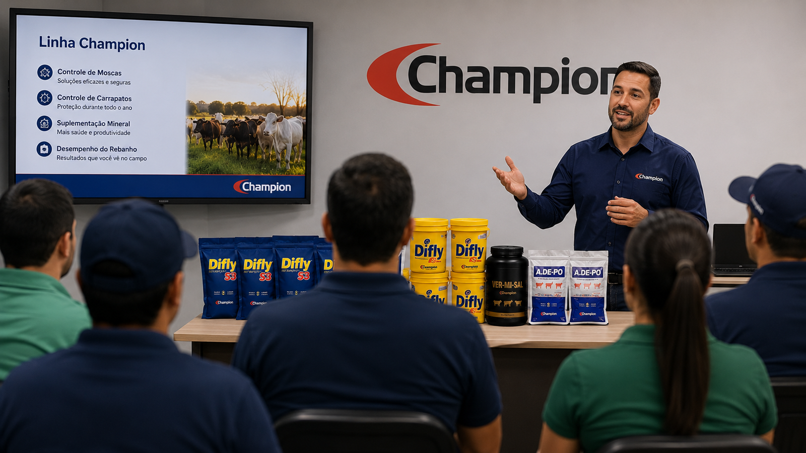 Treinamento Champion para balconistas e equipe da revenda